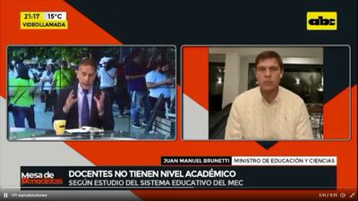 El ministro Brunetti participó del programa Mesa de periodistas.