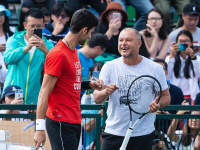 El eslovaco Marjan Vajda (d) fue el entrenador del serbio Novak Djokovic desde el 2006.