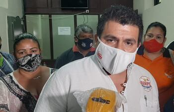 Marcos Riveros, del Sindicato de Enfermeros del IPS.