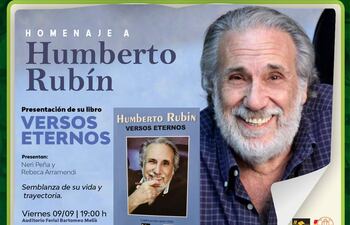 En la Libroferia Encarnación ofrecerán una semblanza de la vida del periodista y escritor Humberto Rubín (+), esta noche.
