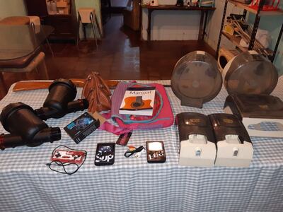 Algunos de los productos a ser subastados.