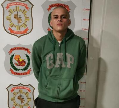 Marcos Gabriel Centurión Chamorro, detenido como sospechoso en el robo y crimen de un profesional.