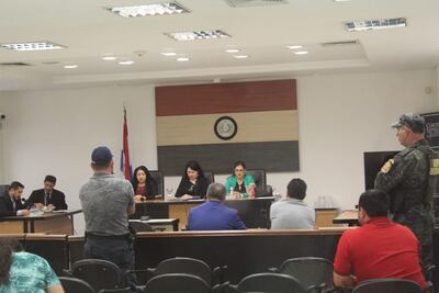 Momentos en que se daba la lectura de la sentencia.