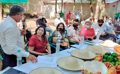 Uno de los dirigentes que pidió a la titular del Indert que  realice el saneamiento del ente y recuperación de tierras.