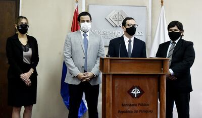 Natalia Fúster, Francisco Cabrera, Diego Arzamendia y Jorge Arce, fiscales del caso Zacarías Irún.