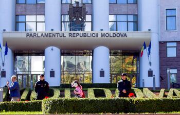 Parlamento en Chisinau, Moldavia.