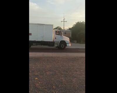 El camión descendió a una importante velocidad en Pedrozo, pero no se reportó ningún accidente.