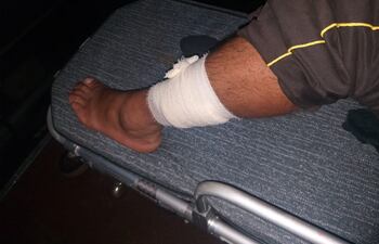 El guardia de seguridad fue asistido en el Hospital Regional de Ciudad del Este.