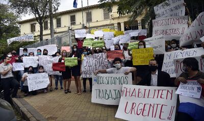 Empleados de casinos desean la  apertura de los locales.