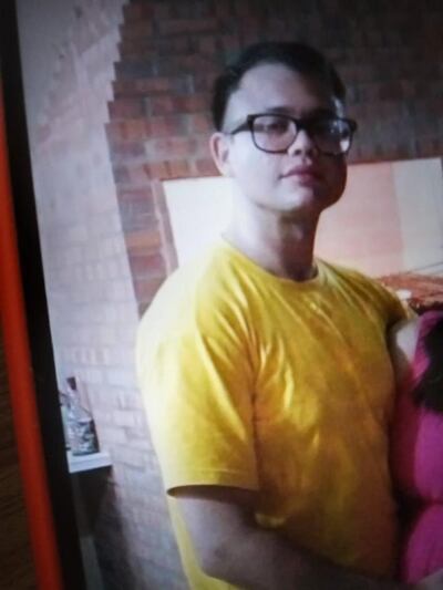 Kevin Daniel Benítez, joven desaparecido desde el domingo.
