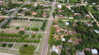 Vista aérea del  casco urbano de la comunidad fundada el 6 de enero de 1770, según resolución Junta Municipal Nº 05/2016.