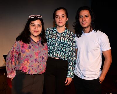 Mar Pérez, Diana Quiñónez y Bruno Muñóz.