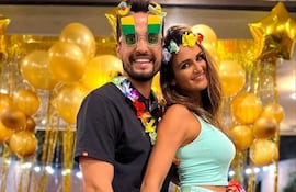 Linda parejita. Leryn Franco y Rodrigo Galeano celebran su cumple el mismo día.