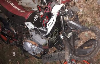 En estas condiciones quedó la motocicleta del fallecido.