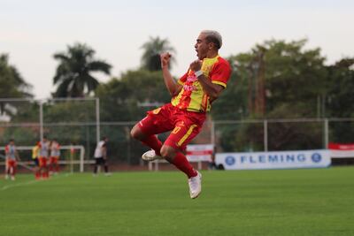 Édgar Balbuena, autor del único gol del partido.