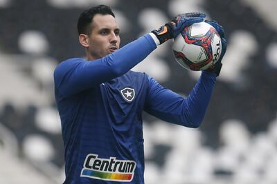 Roberto Jr. Fernández en el entrenamiento del Botafogo de Brasil.