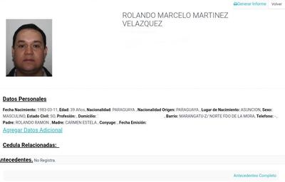 Rolando Martínez Velázquez, sobrino del vicepresidente Hugo Velázquez, quien fue acusado de violentar contra su expareja.