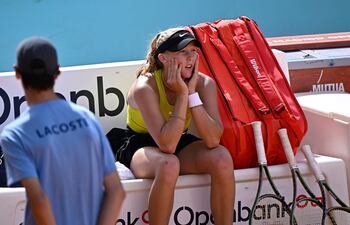 La tenista rusa de 16 años, Mirra Andreeva, parece como incrédula de lo que está logrando en el WTA de Madrid.