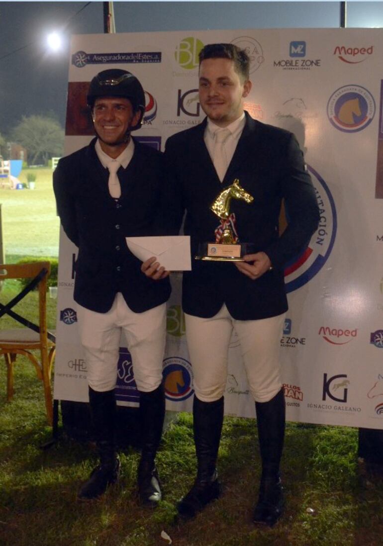 Ignacio Galeano (h) y Fabricio Caffarena, el último el mejor de la categoría superior altura de 1.30.