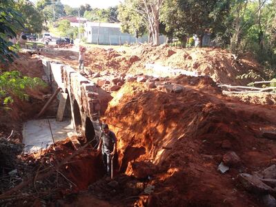 La obra se encuentra en plena etapa de ejecución a cargo de la cuadrilla de obreros de la municipalidad.