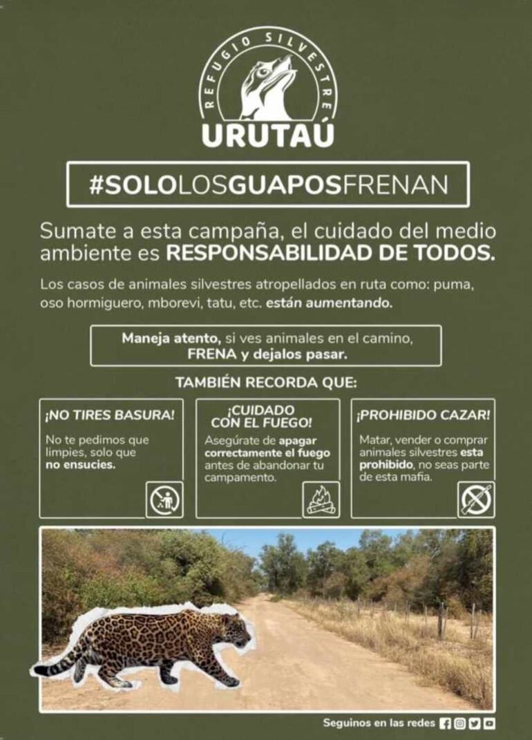 Nueva campaña a favor de la fauna del Chaco lanzó Urutaú.