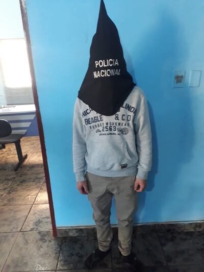 Cristian Ariel Benítez Vergara, detenido.