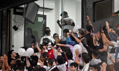 Iván Torres estuvo en uno de los palcos del Manuel Ferreira, desde donde observó la solidaridad de los que estaban en el campo de juego.