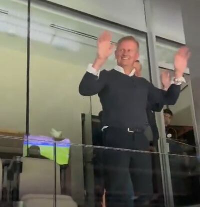 Alfie Haaland, padre de Erling, en el Santiago Bernabeú.