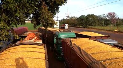 Cargamento de producción de maíz