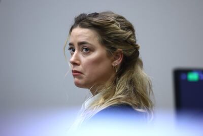 Amber Heard, actriz norteamericana, durante el juicio entablado por su exmarido Johnny Depp, quien pretende una indemnización por 50 millones de dólares.