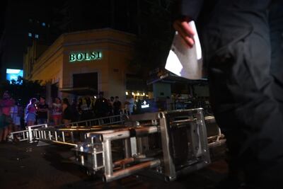 Esquina de Estrella y Alberdi, frente al restaurante Bolsi, donde ocurrió el accidente.