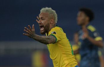 Neymar, 29 años, la principal figura y máximo artillero de la selección brasileña con 68 goles.