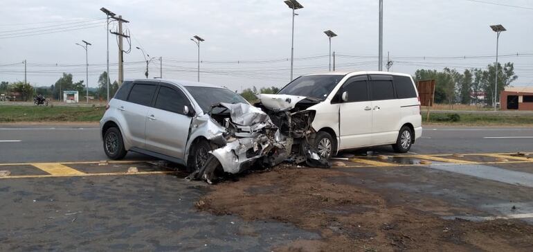 El choque de vehículos ocurrió a la altura del kilómetro 87 de la ruta Py01 Mariscal Francisco Solano López