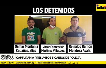 Capturan a presuntos sicarios de policías