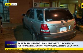 Encuentran camioneta denunciada como robada