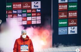 En su segunda y penúltima prueba en Berlín, Renato Prono rozó el podio en esta parada de la Copa del Mundo de Natación.