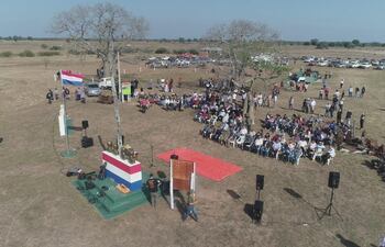 Fortín Nanawa, toma aérea hecha en el aniversario 89 de la batalla.