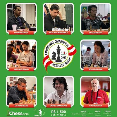 GM Neuris Delgado y José Fernando Cubas, finalistas catarinenses.