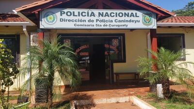 Local de la Comisaría Quinta de Curuguaty, donde están los detenidos.