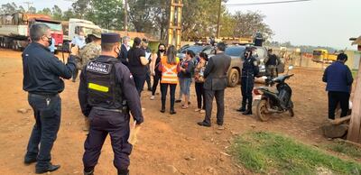 La recuperación del espacio público se realizó este jueves en Minga Guazú.