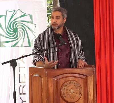 Mario Abdo Benítez, en Piribebuy