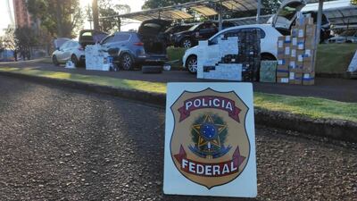 Las evidencias fueron trasladadas hasta el predio de la Policía Federal de Foz de Yguazú.