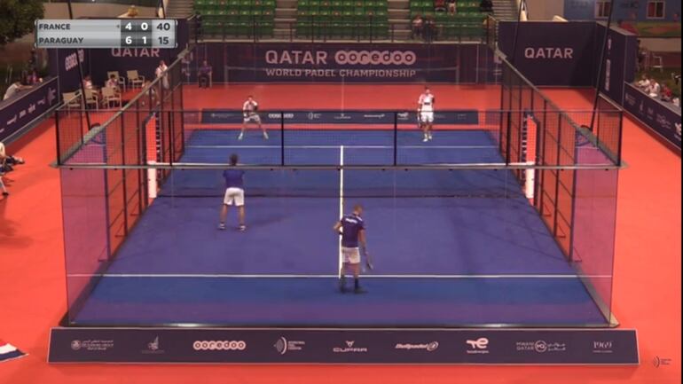 El segundo punto de la selección paraguaya contra Francia por la segunda jornada del Grupo D del Mundial de Pádel.