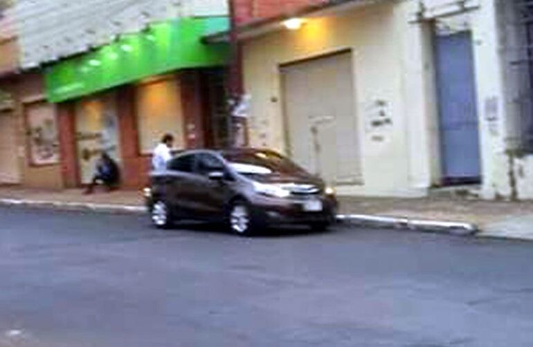 Vehículo Kia Rio en el que se desplazaba Galeano el año pasado, para participar de las manifestaciones. 