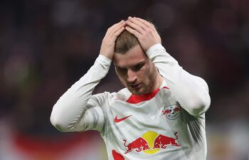 Timo Werner sufrió una lesión el el tobillo izquiedo durante el último partido disputado con Leipzig.