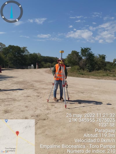 Trabajo de topografía en busca de realizar diseño de factibilidad, camino Toro Pampa - Desvío 65.