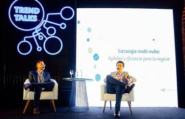 Daniel Morales, especialista en Nube de Millicom, y Atilio Talavera, experto en soluciones tecnológicas de Tigo Business.