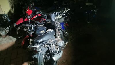 Motocicleta incautada.