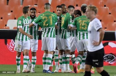 Betis derrotó al Valencia.