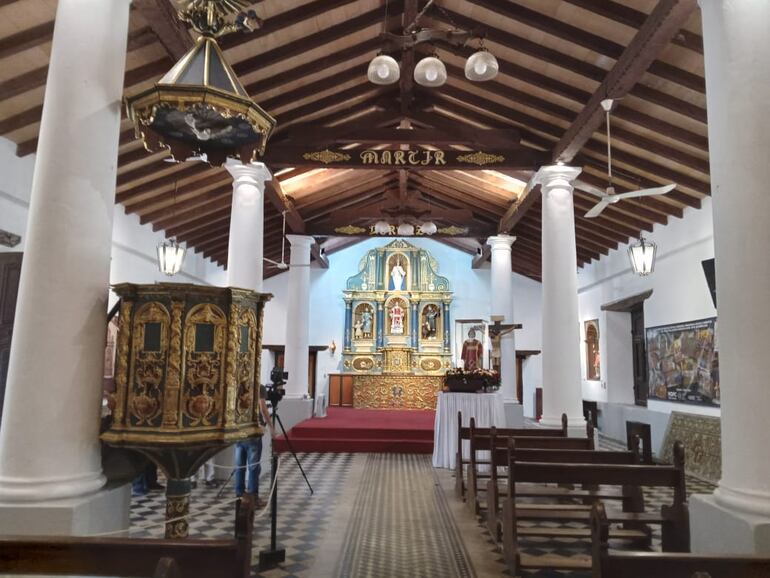 Hoy realizarán la inauguración de la restauración, del retablo del templo San Lorenzo Mártir.